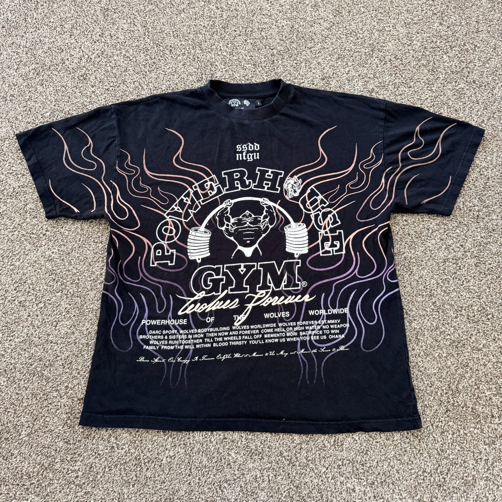 Darc Sport x Powerhouse Gym SSDD Light Your Fire T Shirt Men's Large Oversized
